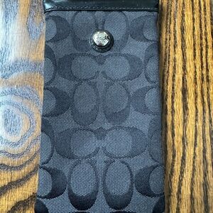 Coach Black Signature Jacquard Eyewear Sleeve
